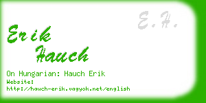 erik hauch business card